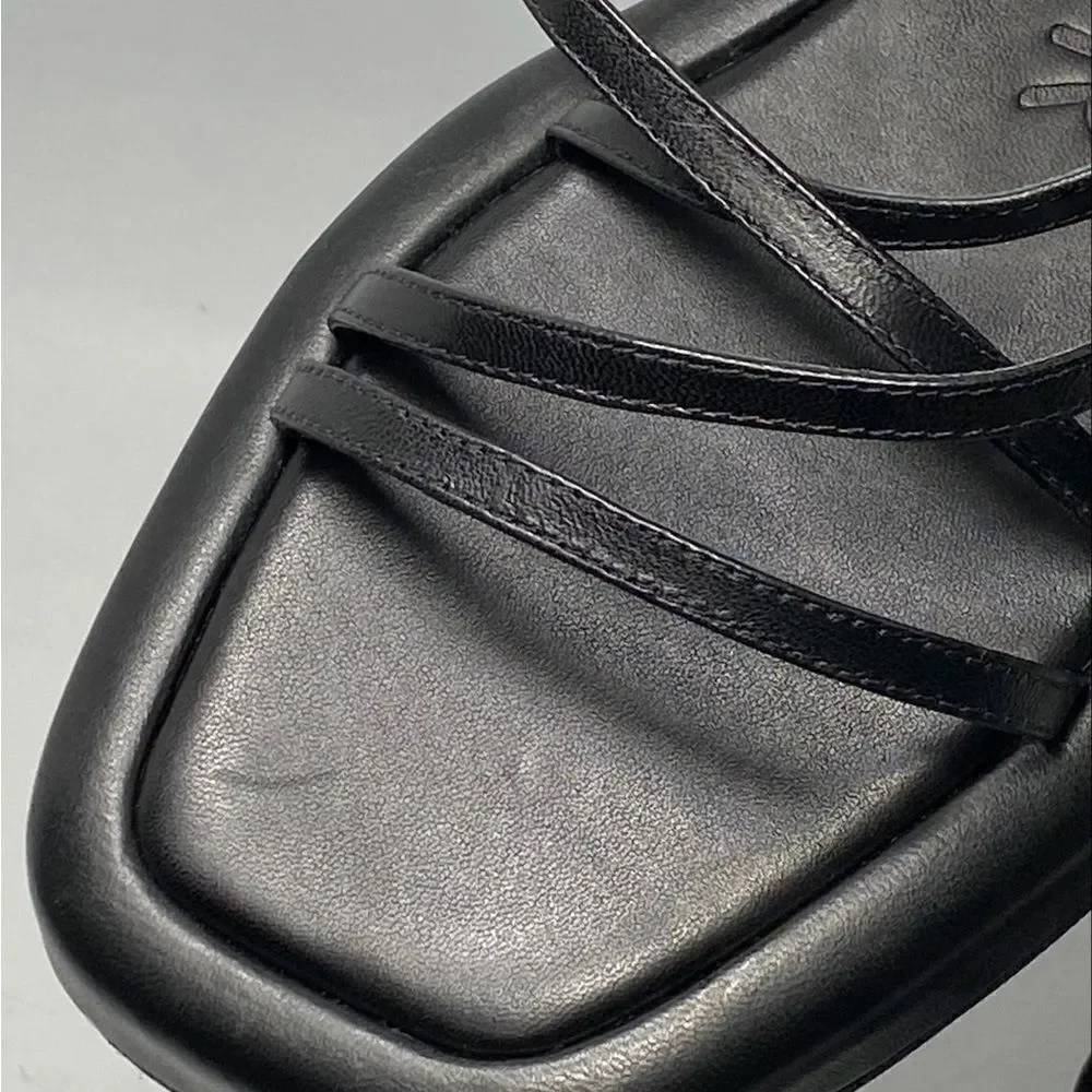 Loeffler Randall Beau Black Wrap Platform Sandal size 9